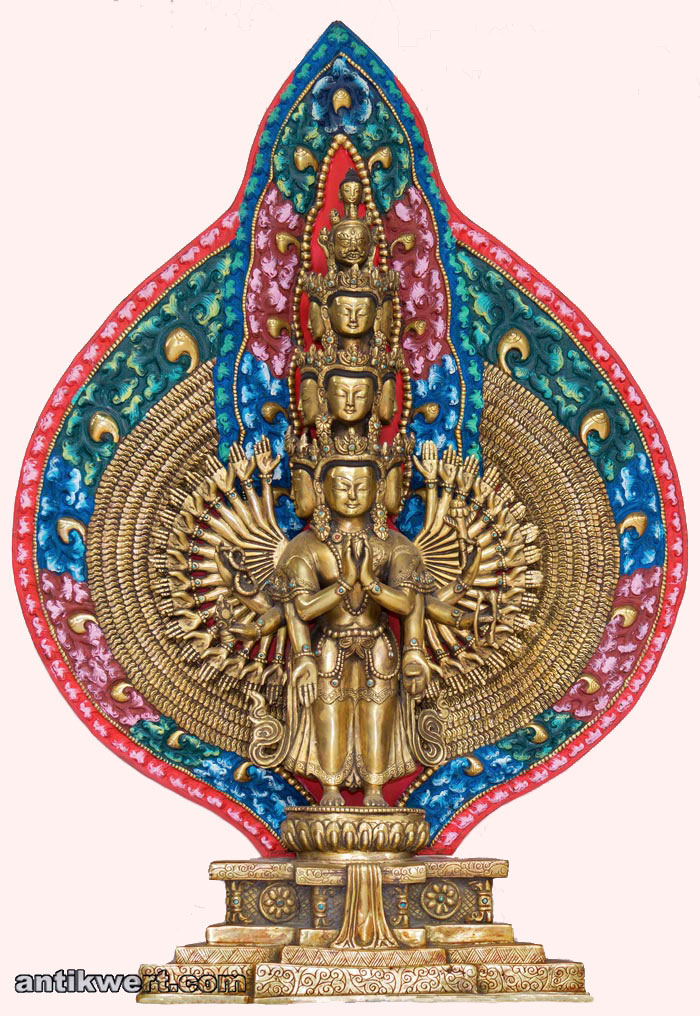 Sahasrabuja Lokeshvara, stehend tausendarmig