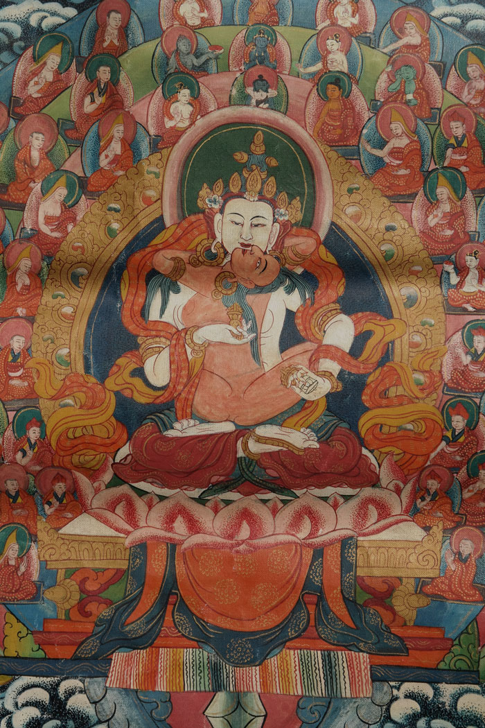 Vajrasattwa-Shakti-Thangka-302 details des kunstwerkes
